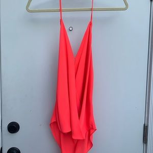 Neon over the neck top